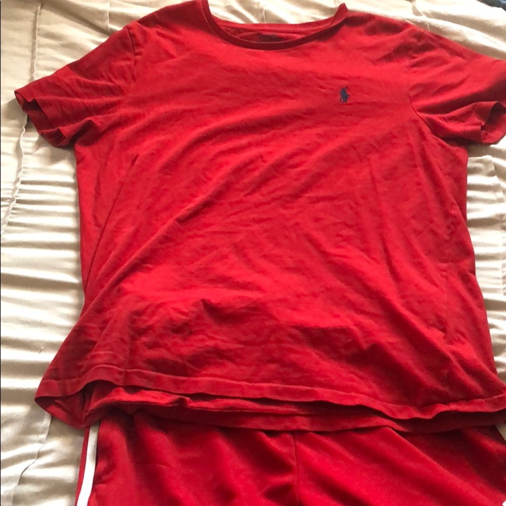 Men’s adidas track sweats and men’s polo t shirt